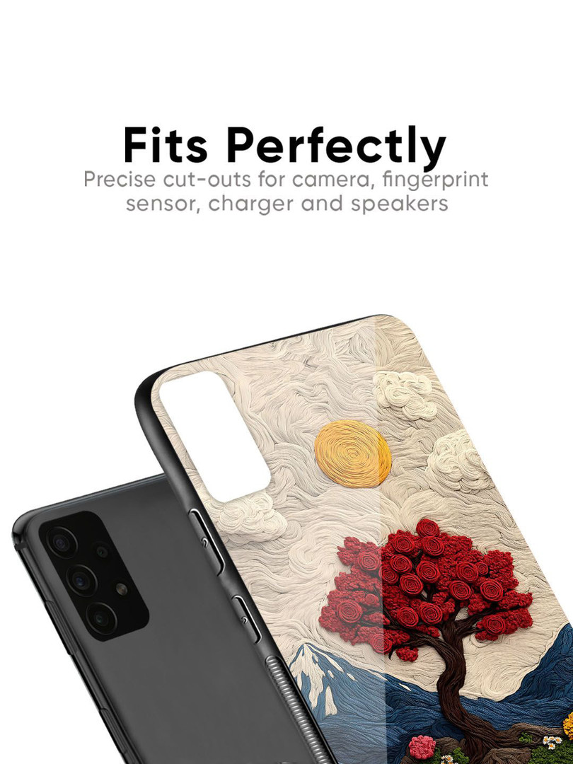 QRIOH Quirky Printed Lightweight Silicone Samsung Galaxy S24 Ultra 5G Glass Back Case